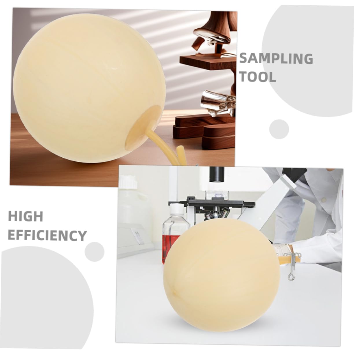 MAGICLULU Lot De 4 Vessies Gonflables En Latex Pour Échantillonnage De Gaz, Collecteur De Prélèvement En Laboratoire, Outil Professionnel Polyvalent Pour Analyse Industrielle Et Environnementale
