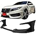 Front Bumper Lip Compatible with 2016-2018 Honda Civic, IKON AVS Style Black PP Front Lip Finisher Under Chin Spoiler Add On by IKON MOTORSPORTS, 2017