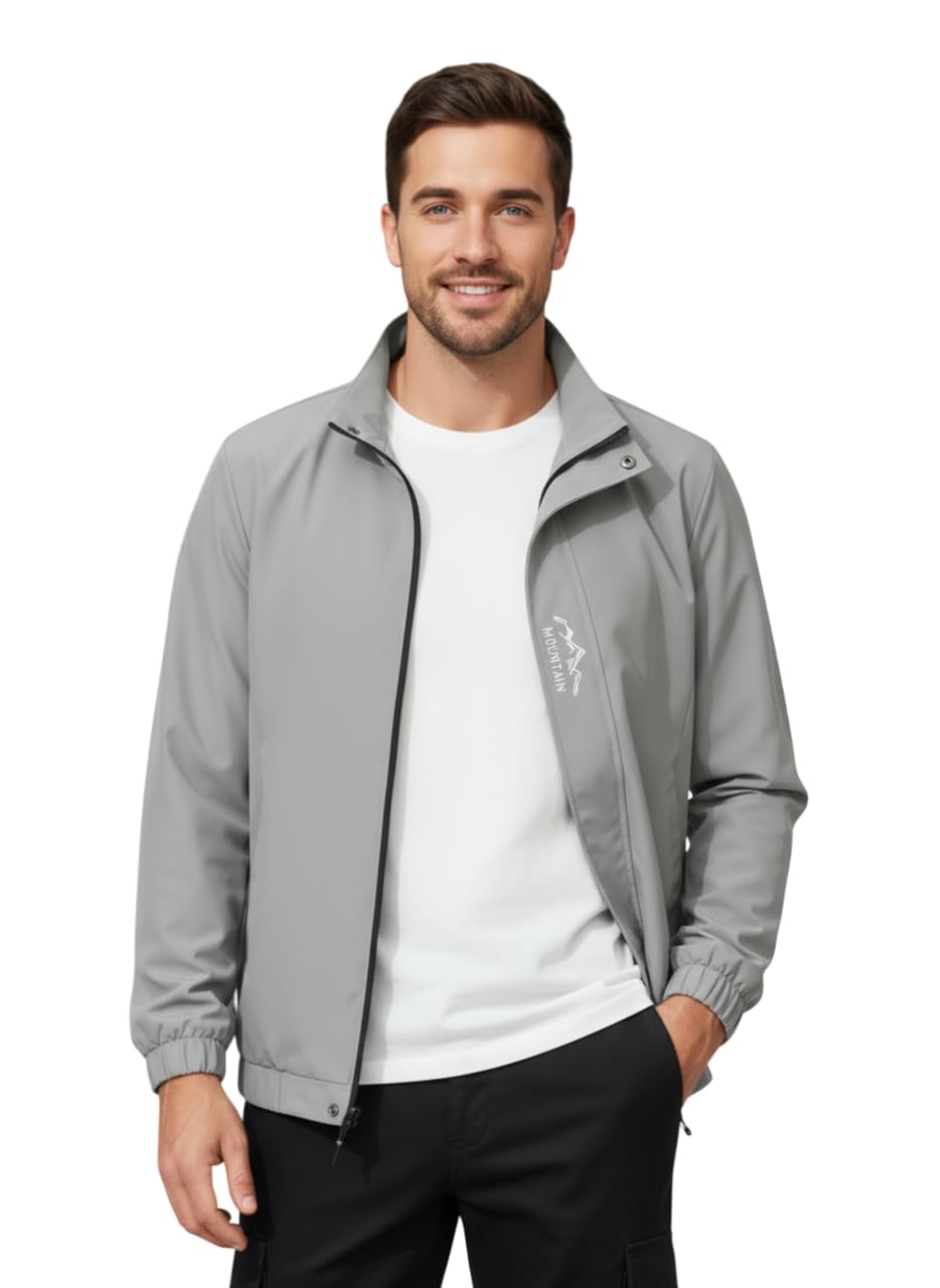 Celary Men's Bomber Jacket | Lightweight Casual Zip-Up Jacket | Stylish Slim Fit Outerwear for All Seasons