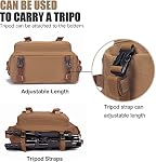 Cwatcun Sac de l'appareil photo Lightweight Vintage Waterproof Toile Shockproof Camera Epaule Messenger Bag Compatible pour Canon Sony Nikon DSLR SLR (Petit, 1.0 Café)