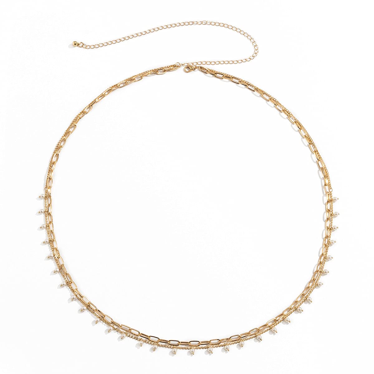 Aaishwarya Gold-Toned Dual Strand Waist Chain | | Kamarband for Women | Waist Chain for Women | Belts for Women | Waist Chain | Hip Chain Women Saree | Belly Chain (B0BR7X3JPD) Amazon Price History, Amazon Price Tracker