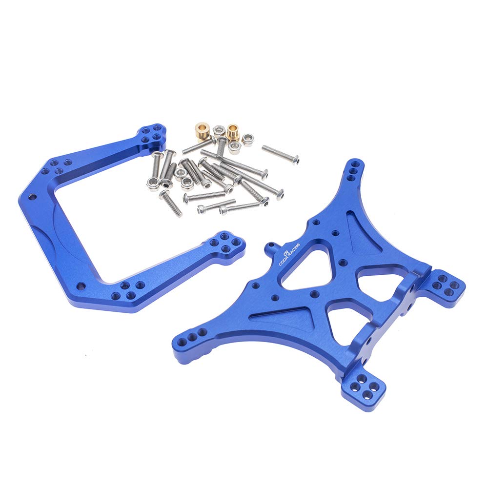 CODA RACING RC Alloy Front&Rear Shock Tower for Traxxas 1/10 2WD Slash(VXL), Stampede(VXL), Rustler(VXL), Bandit(VXL)-Replaces Part 3638 3639