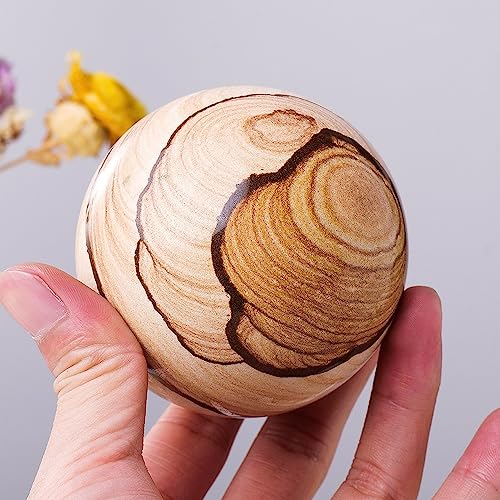 Esfera de madera fósil decorativa el regalo original de cuarzo 4