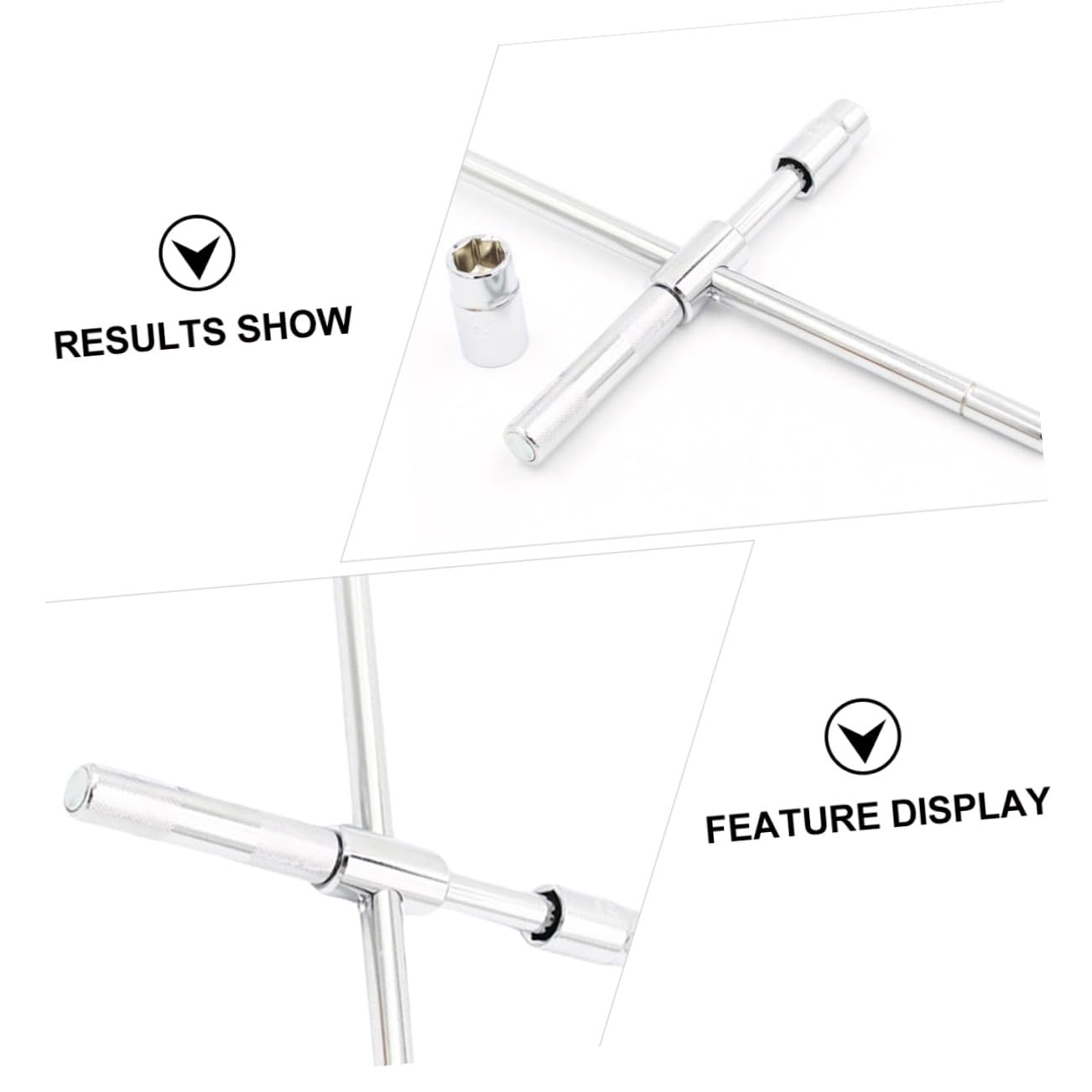 Llave de Rueda de Cruz 17/19/21/23mm de Acero para Ruedas | Plata, Estructura de 4 Vías, Diseño Ergonómico, Mayor Par y Dureza, para Camiones Ligeros y Autocaravanas
