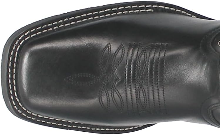 Laredo Mens Kane Embroidered Square Toe Pull On Casual Boots Mid Calf - Black