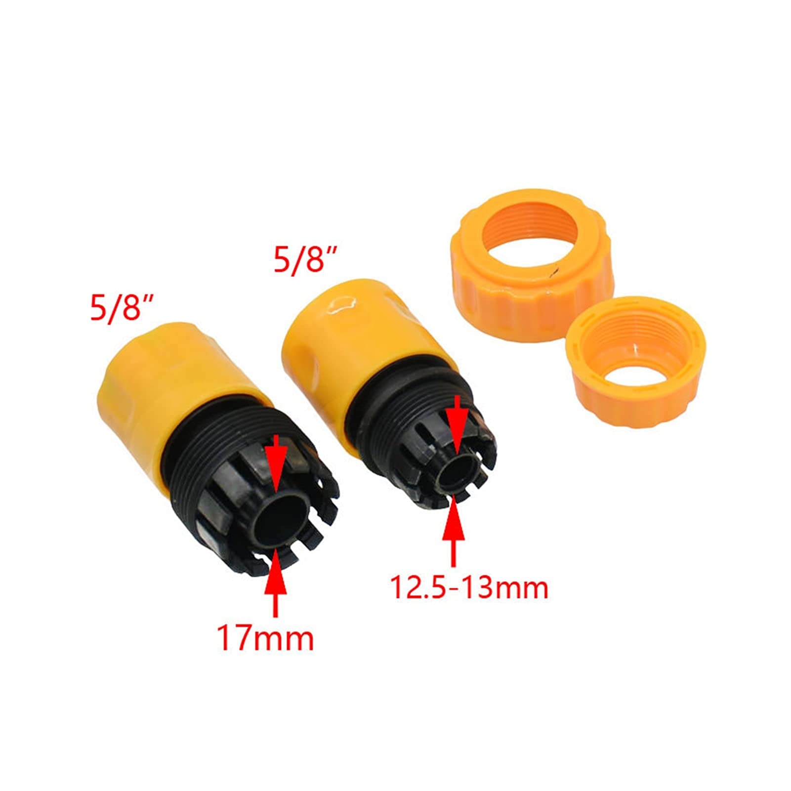 Conector de tubo de manguera 1/2 3/4 pulgadas Manguera de jardín Acoplamiento rápido 16 mm 20 mm Manguera de jardín Acoplamiento Adaptador de grifo 25 piezas (color : manguera 3I4)