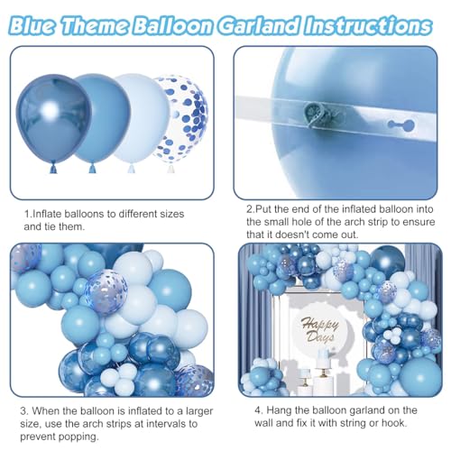 Kit 145 Pçs Balão Decoração Balões Metalizados para Festa e Aniversario Arco Desconstruido com Fita