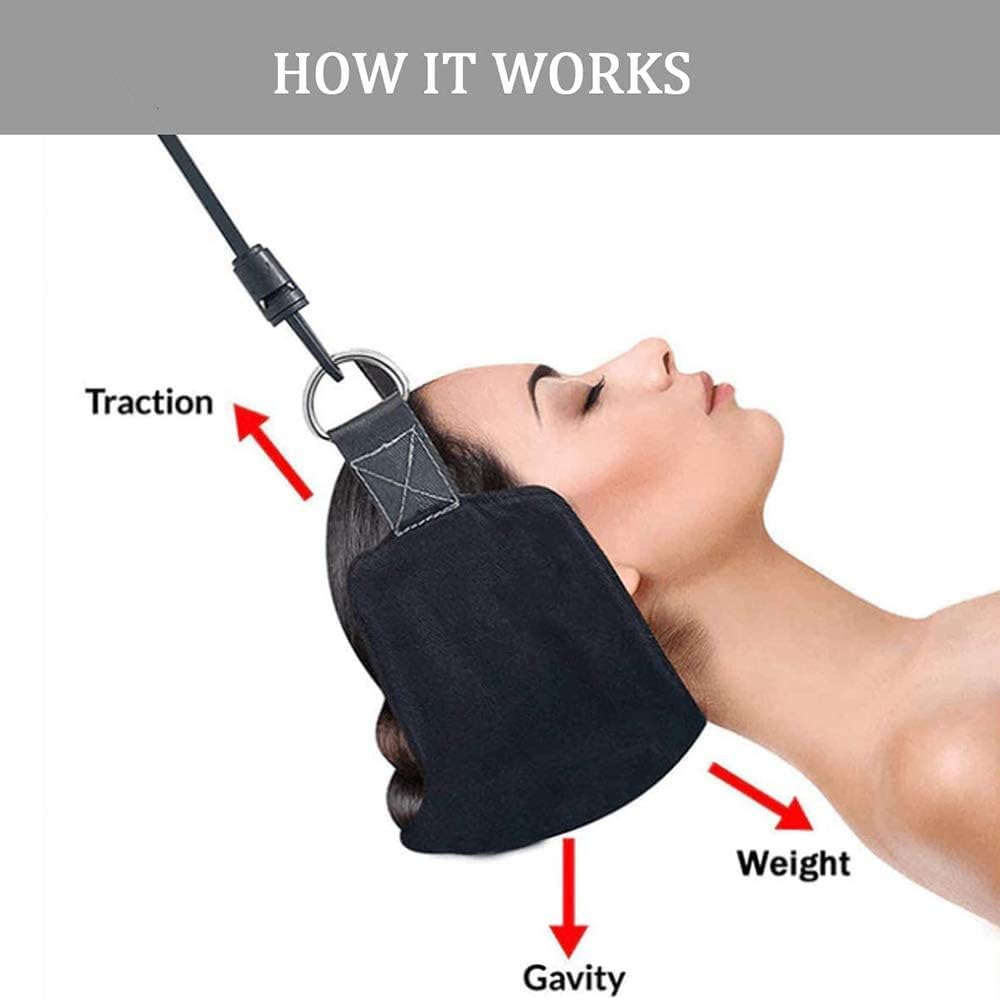Hamaca para la Cabeza del Cuello, Dispositivo de tracción Cervical para el Dolor, Dispositivo de tracción para la Cabeza del Cuello, Hombro, Ideal para Fisioterapia y Alivio del Dolor de Cuello, con