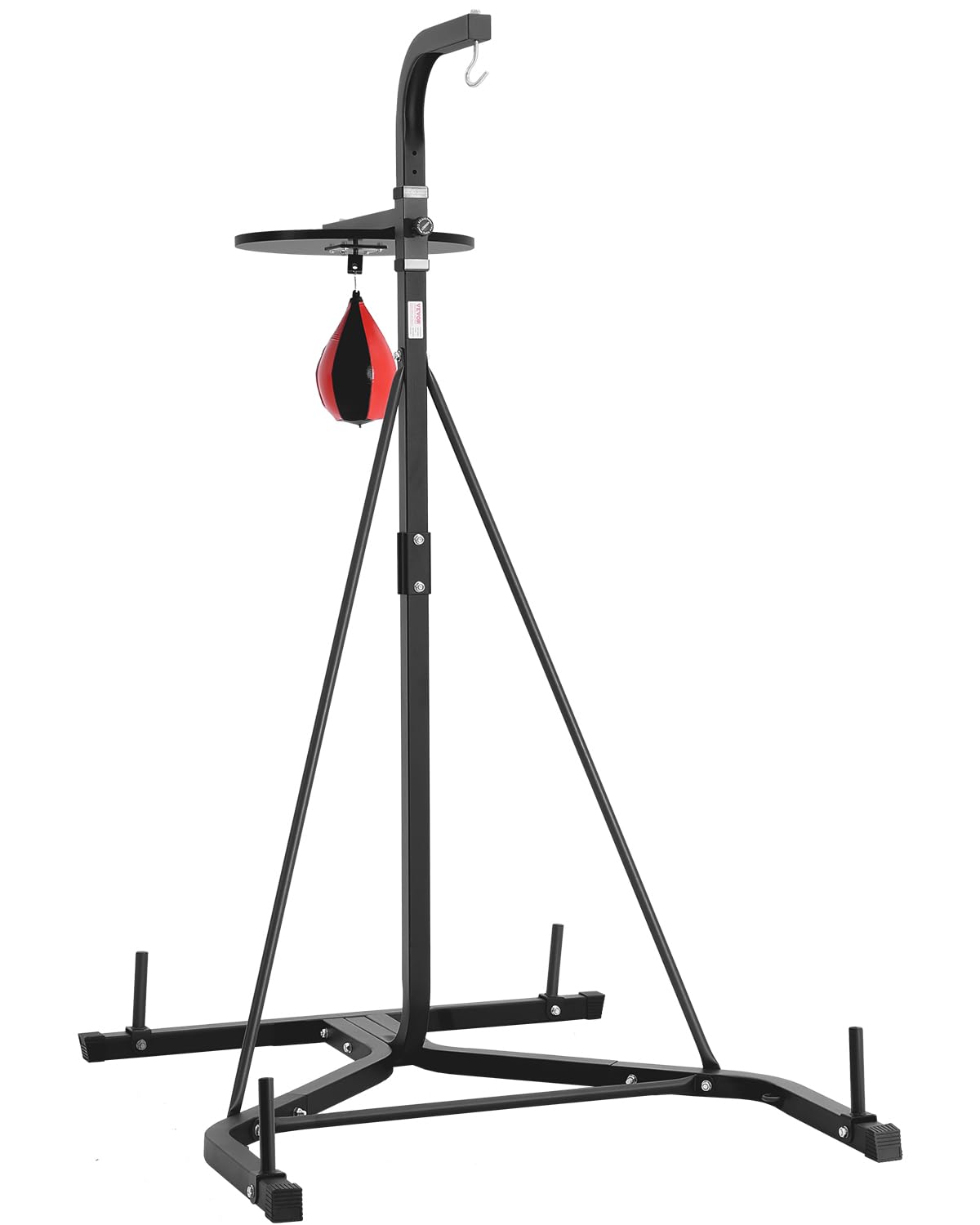 VEVOR 2 in 1 Punching Bag Stand, Steel Heavy Duty Workout Equipment, Adjustable Height Boxing Punching Bag and Speed Bag Stand, Freestanding Sandbag Rack, Holds Up to 140 lbs, for Home Gym Fitness