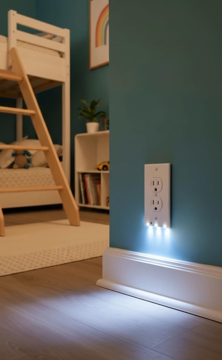Outlet Duplex Wall Plate with Built-In LED Night Light – 5-Pack or 10-Pack (10)