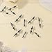 BodyAce 12PCS Spike Earrings Cartilage Helix Piercings, Black Spike Eyebrow Rings Straight Nipple Barbell Rings, Stainless Steel Punk Studs Lip Piercing Jewelry (Bar Length:8mm)