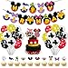ZSWQ 34 Stück Mickey Party Supplies Mickey Mouse Themed Geburtstag Dekorationen Happy Birthday Banner, Luftballons und Tortenaufsätze, für Geburtstag, Party, Babyparty