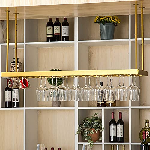 Support à verres à vin suspendu réglable pour aménager un coin bar à la maison