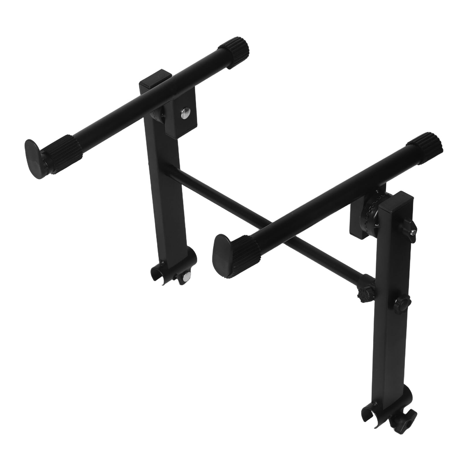 Mikinona Regulowany Podwójny Stojak Klawiaturę Elektroniczną z Antypoślizgową Konstrukcją Wzmacniany Metalowy Rack Do Fortepianów Cyfrowych Syntezatorów i Organów Idealny Scenę i Do Studia