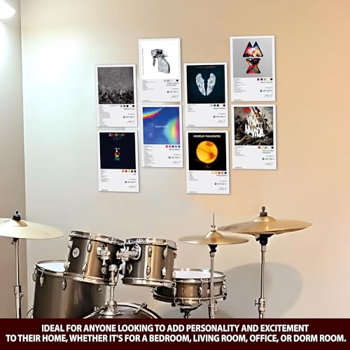 Image of Wall Art Posters, 20x30 cm (A4), Self-Adhesive, Wall Poster for Bedroom, Living Room, Office (Cold Play)