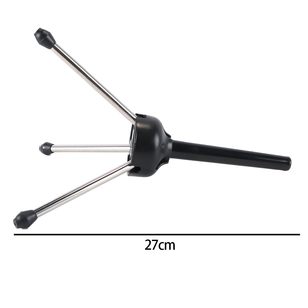 Alnicov Foldable Black Pipe Flute Stand Tripod Holder for Flute Clarinet Saxophone and Other Wind Instruments Compact and Portable Design - Image 2