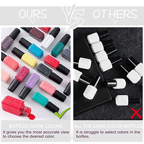 Lavender Violets Gel Nail Polish Kit 18+3 Colors Glitter Purple Gray Silver Gold Soak-Off Uv Led Nail Gel Set With Base, Matte And Glossy Top Coat #TOP4