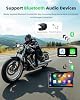 Pantalla CarPlay para Motocicleta 2026 y Android Auto 7" | Pantalla táctil a prueba de agua IP67, sistema de navegación GPS, Bluetooth, control por voz, adecuada para Harley, Kawasaki, Yamaha, etc. 6