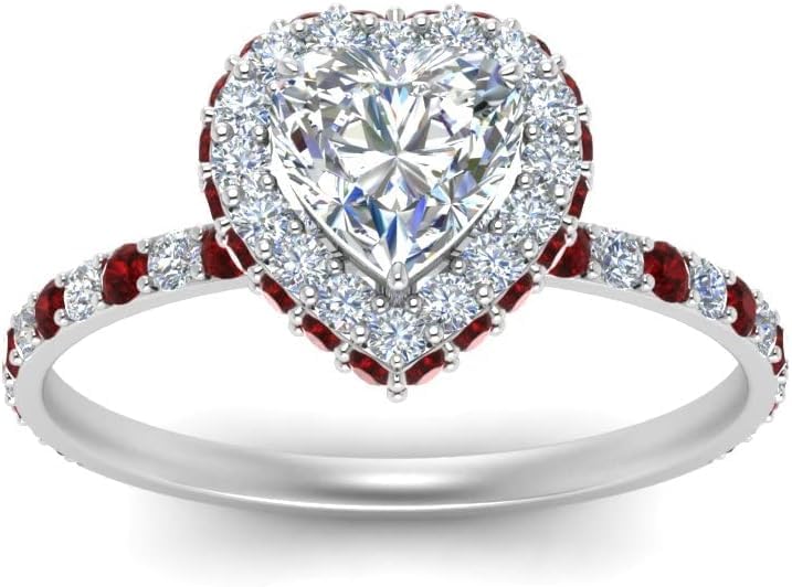 Image of Choose Your Gemstone Rollover Heart Diamond CZ Engagement Ring 925 Sterling Silver Heart Shape Petite Engagement Rings Lightweight Office Wear Everyday Gift Jewelry US Size 4 to 12