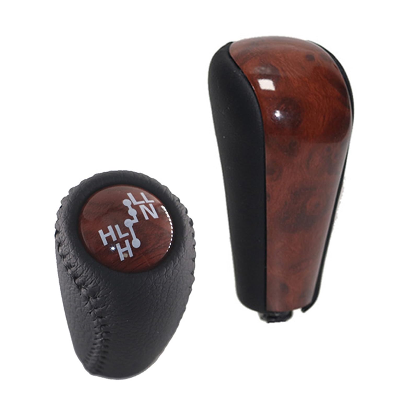 WYLWSHA Shift Gear Knob Cover for Toyota for Prado for Lc120 for Land for Cruiser for 120 2003-2009 Automatic Gear Stick Shift Knob Cover Gearbox(Pair Wood)
