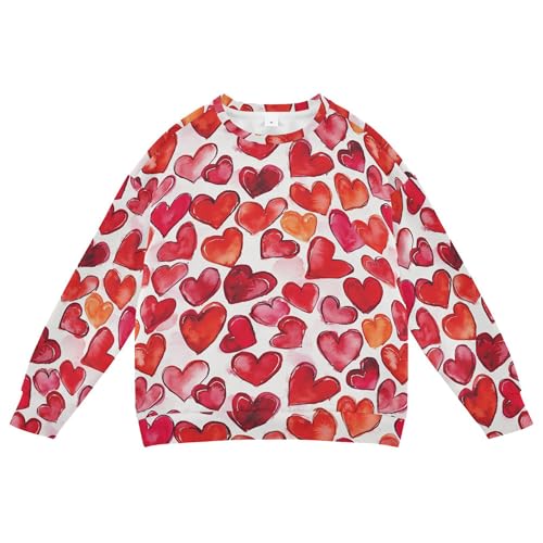 JUNZAN Cartoon Cute Love Hearts Little Boys Hoodie Sweatshirt Long Sleeve Hoodies for Girls Athletic 4T