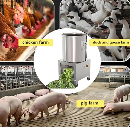 Processore di alimentazione per pollame, Tritatutto commerciale per verdure, frantoio per allevamento domestico per bestiame e fattorie, Attrezzature agricole durevoli per una preparazione efficiente