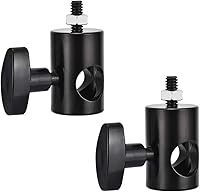 Vista 2 de UTEBIT Soporte reflector de fotografía para soporte de luz (paquete de 2), soporte de abrazadera de metal resistente, abrazaderas de paraguas