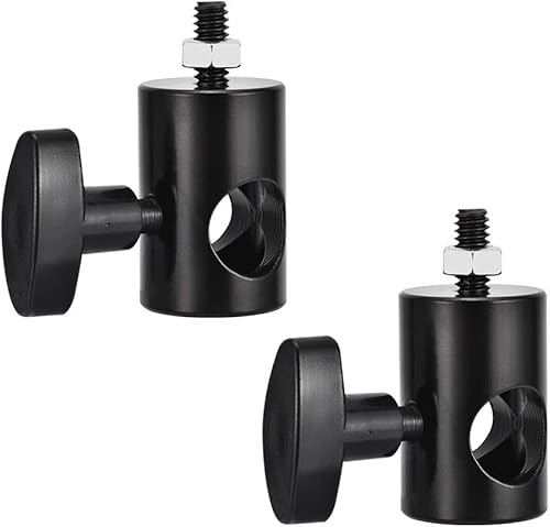 Miniatura 2 de UTEBIT Soporte reflector de fotografía para soporte de luz (paquete de 2), soporte de abrazadera de metal resistente, abrazaderas de paraguas