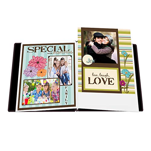 Álbum de fotos Pioneer Family Treasures Deluxe en tela y cuero 8.5x11 pulg color bordó rico miniatura 3