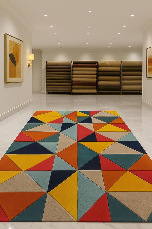Image of Luxurious Tufted Woolen Carpet Collection Size 10 X 12 Feet (Color-Multi)