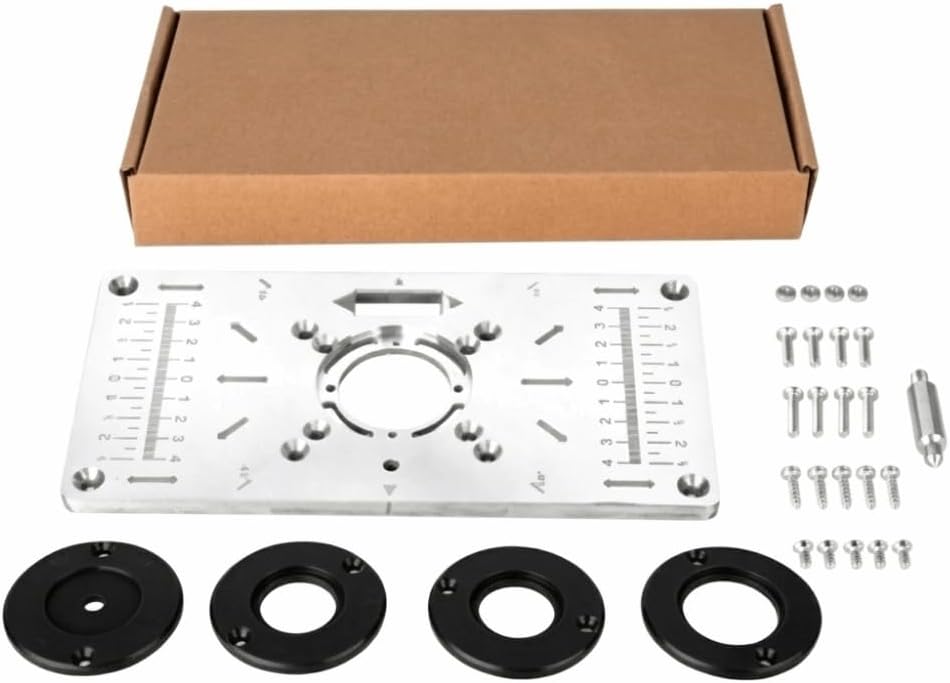 Router Table Insert Plate, 235 x 120 x 8 mm, Aluminum Alloy Router Plate for Woodworking Router Bench