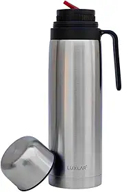 Garrafa Térmica 1 Litro Luxlar 100% Inox Luxo Inquebrável (Inox Prata)