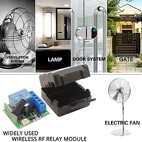 DieseRC 433Mhz Universal Wireless Remote Control Switch DC 12V 1CH RF Relay Receiver Module with 2 Transmitters, EV1527 Learning Code Smart Home Remote Switch