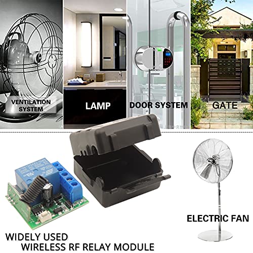 DieseRC Interruttore relè RF Telecomando wireless, controller ricevitore DC12V 10A 1 canale con trasmettitore, interruttore remoto fai-da-te facile