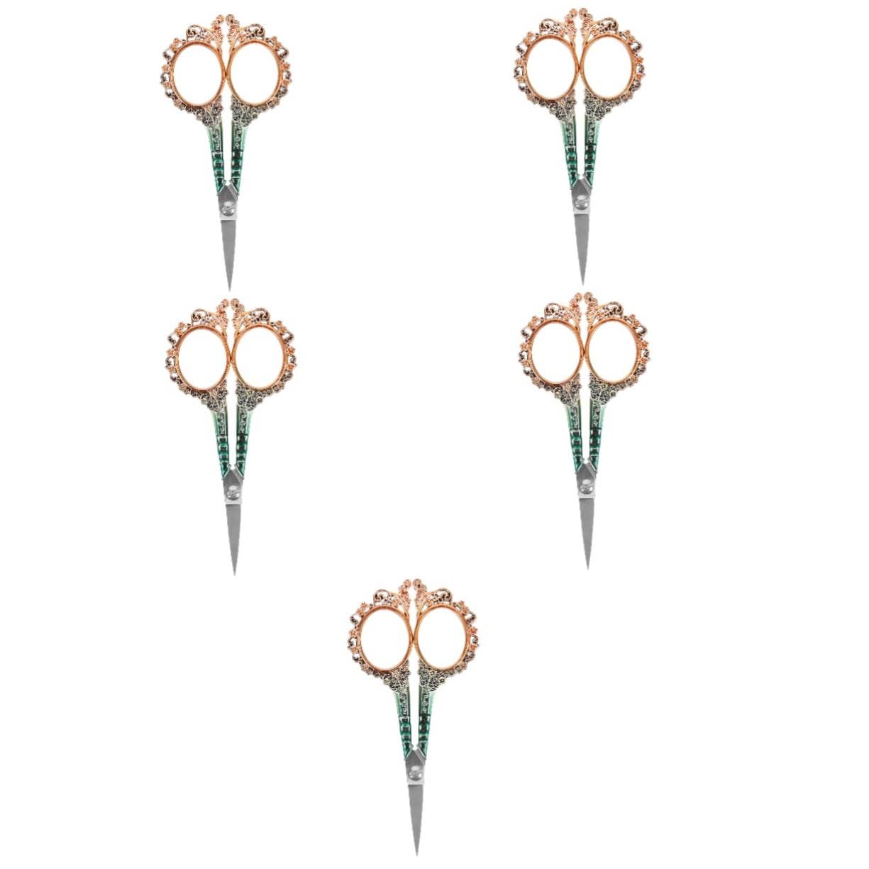 NUOBESTY 5pièces Ciseaux à Broder Vintage Petits Ciseaux De Couture Européens Pour Découpage Motif Délicat Et Finition Mate