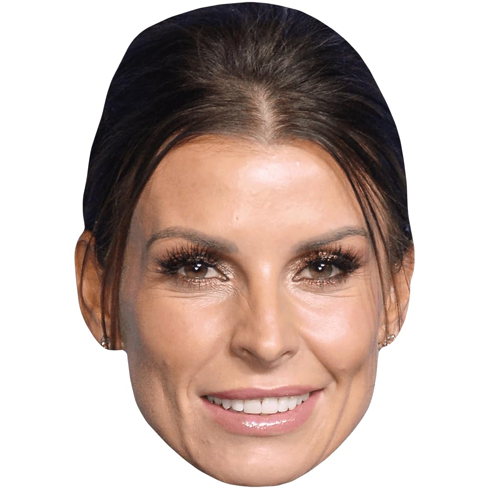 Celebrity Cutouts Lifelike Coleen Rooney (Smile) Celebrity Mask, Flat Card Face, Fancy Dress Mask