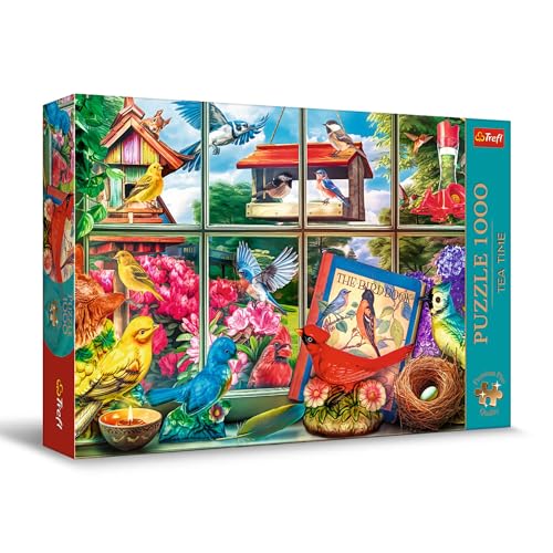 Trefl Premium Plus Quality - Puzzle Tea Time : Univers des Oiseaux - 1000 pièces, Série d'Images Nostalgiques Peintes, Pièces Parfaitement Assorties, pour Adultes et Enfants à partir de 12 Ans