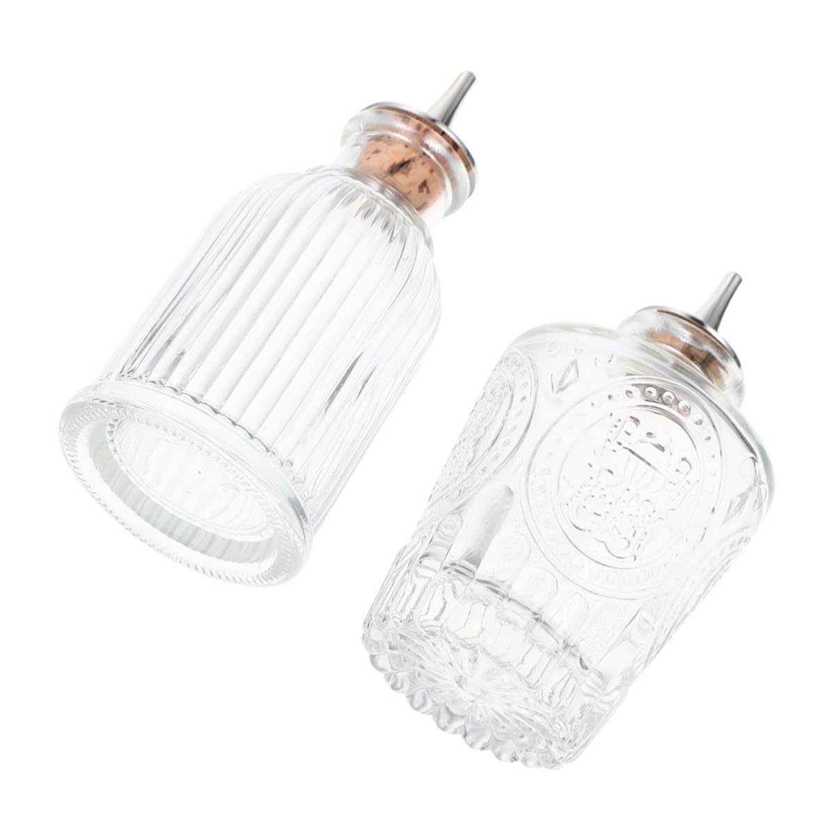 Flacons verre vintage gravés cadeaux bouteilles bitters cocktails