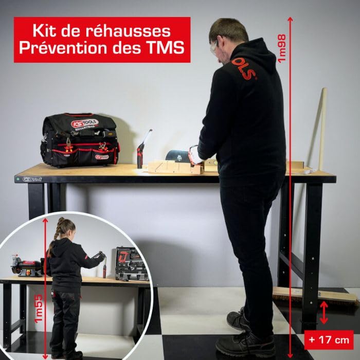 KS Tools 865.0204 - Zestaw do podnoszenia stołu ciężkiego