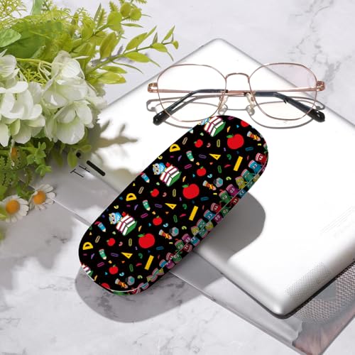 Image of Glasses Case Hard Shell,Portable Protective Eyeglasses Case, Eyeglass Holder Box with Cleaning Cloth,for Women Men