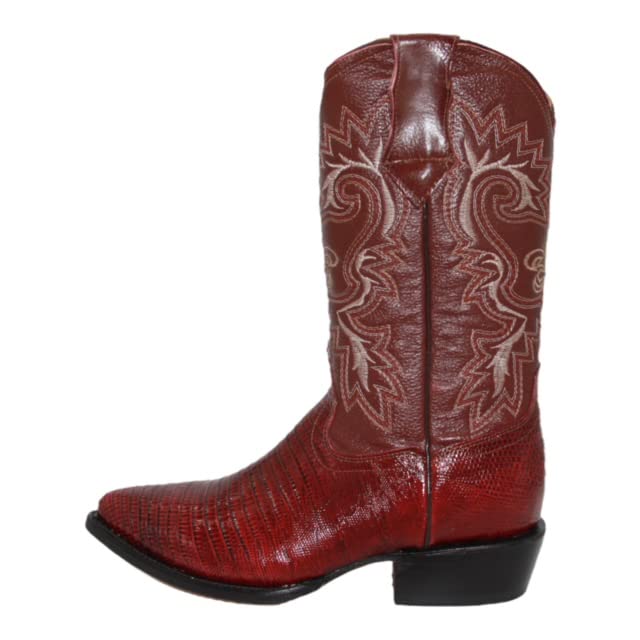 Men's genuine Leather Lizard Print J Toe Cowboy Boot3
