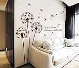 Sangu Love Dandelion Fly Removable Mural Wall Stickers Wall Decal for Home Decor