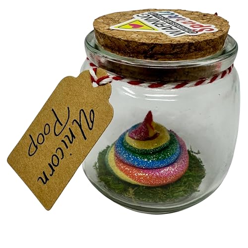 Belli Lucky Unicorn Poop Desk Decor Rainbow Glitter Sparkle Funny White Elephant Gift Stocking Stuffer for Adults
