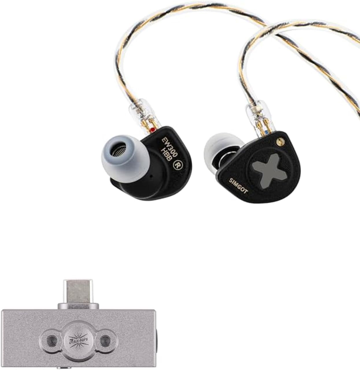 Linsoul SIMGOT EW300 1DD+1Planar+1PZT Hybrid Driver in Ear Monitor(EW300 HBB) Kiwi Ears Allegro Pro Upgraded IEM Earphone DAC/AMP