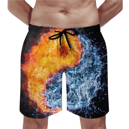 Short de bain homme Tai Chi Feu de Glace UMENG séchage rapide taille S
