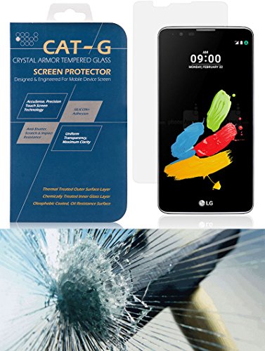 TEMPERED GLASS SCREEN PROTECTOR CRACK SAVER FOR LG STYLO-2 4G PHONE (Boost Mobile LS775, Cricket K520) (aka Stylus-2)