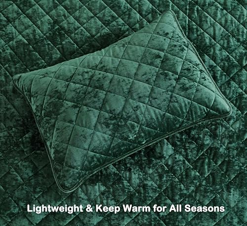 Edredón de terciopelo verde bosque para renovar tu ropa de cama este invierno con calidez 7