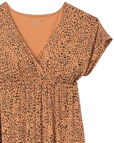 Image of Amazon Essentials Women's V Neck Short Sleeve Waisted Maxi Dress (Available in Plus Size)