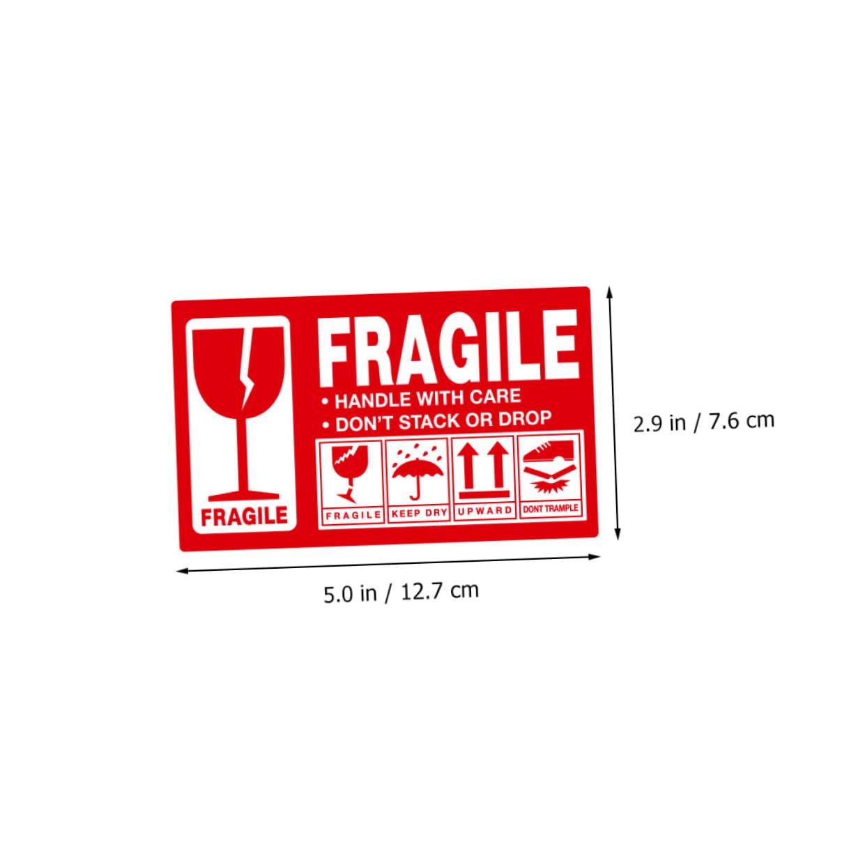 EXCEART Adesivo Fragile per Imballaggi Etichette Adesive di Avvertenza per Spedizioni Adesivi da Maneggiare con Cura per Scatole e Bottiglie