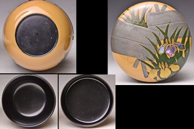 茶道具　利休形　秋草蒔絵　大棗　荒井正春　共箱　漆芸　秋　茶会　漆器　薄茶器 栗山園オンライン通販部 / 【出物】 秋草蒔絵茶器 荒井正春